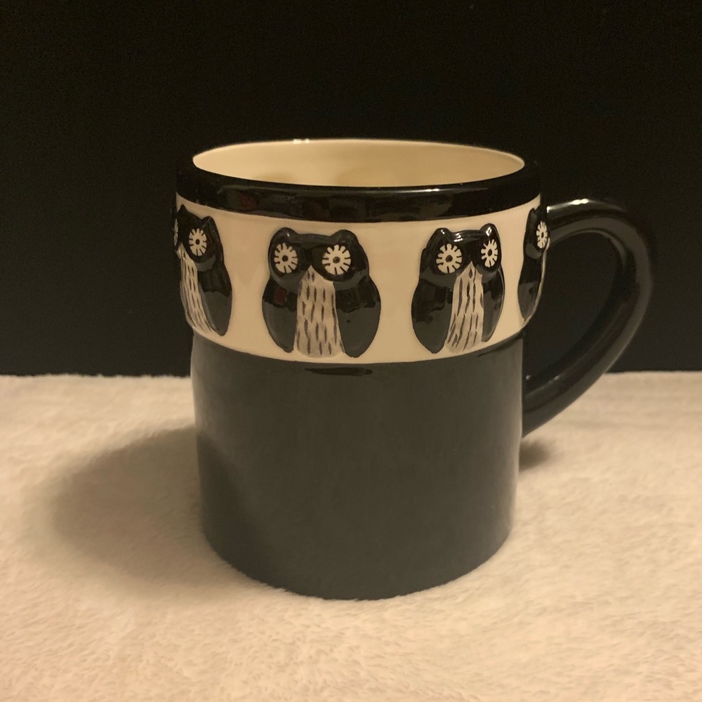 Vintage Figural Black owl coffee/tea Mug